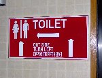 Toilet directions in Lamai