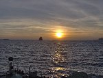 Sunset from open sea
