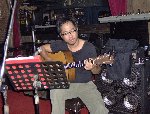 Guitarist in practise